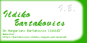 ildiko bartakovics business card